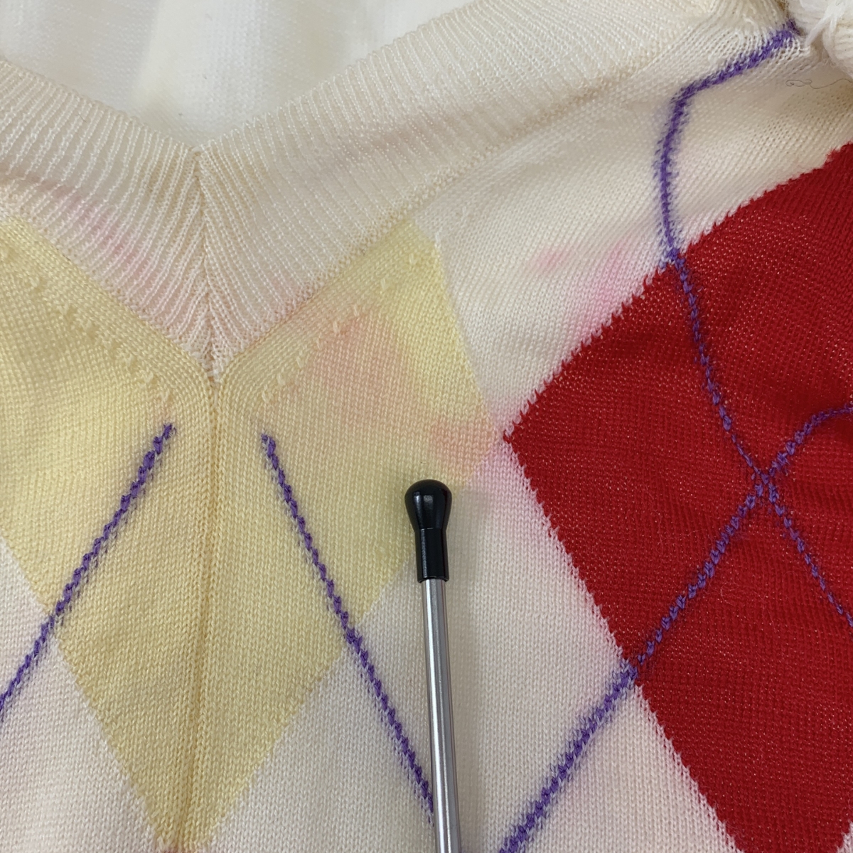 COMME des GARCONS / コムデギャルソン ヘアー デザイン アーガイル ノースリーブ ニット