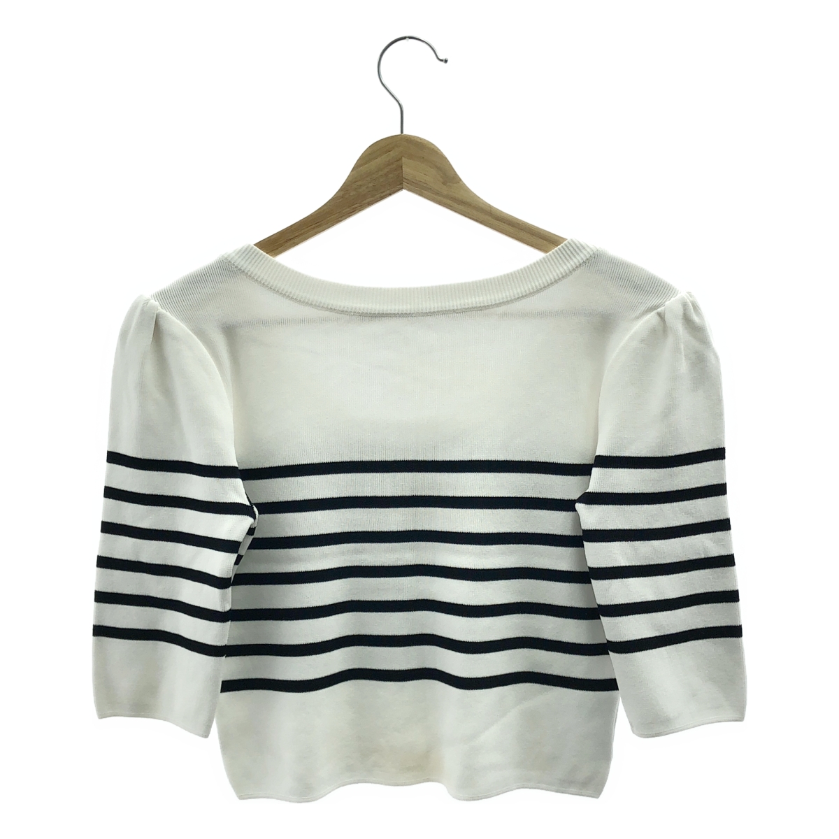 BORDERS at BALCONY / ボーダーズアットバルコニー BORDER ROUND NECK MINI TOP ボーダー クロップド ニット