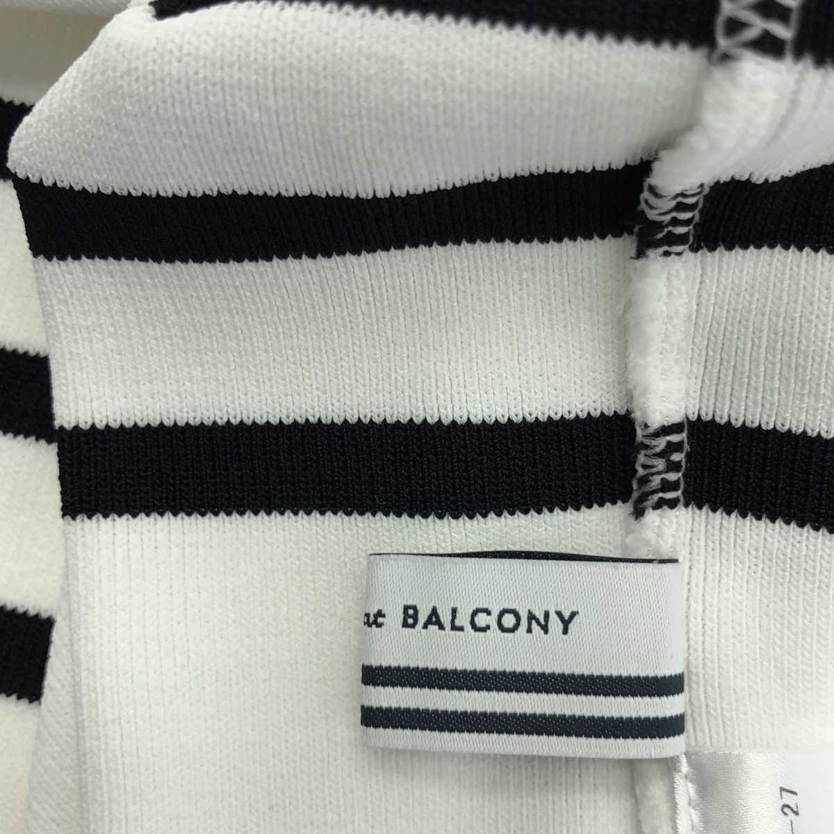 BORDERS at BALCONY / ボーダーズアットバルコニー BORDER ROUND NECK MINI TOP ボーダー クロップド ニット