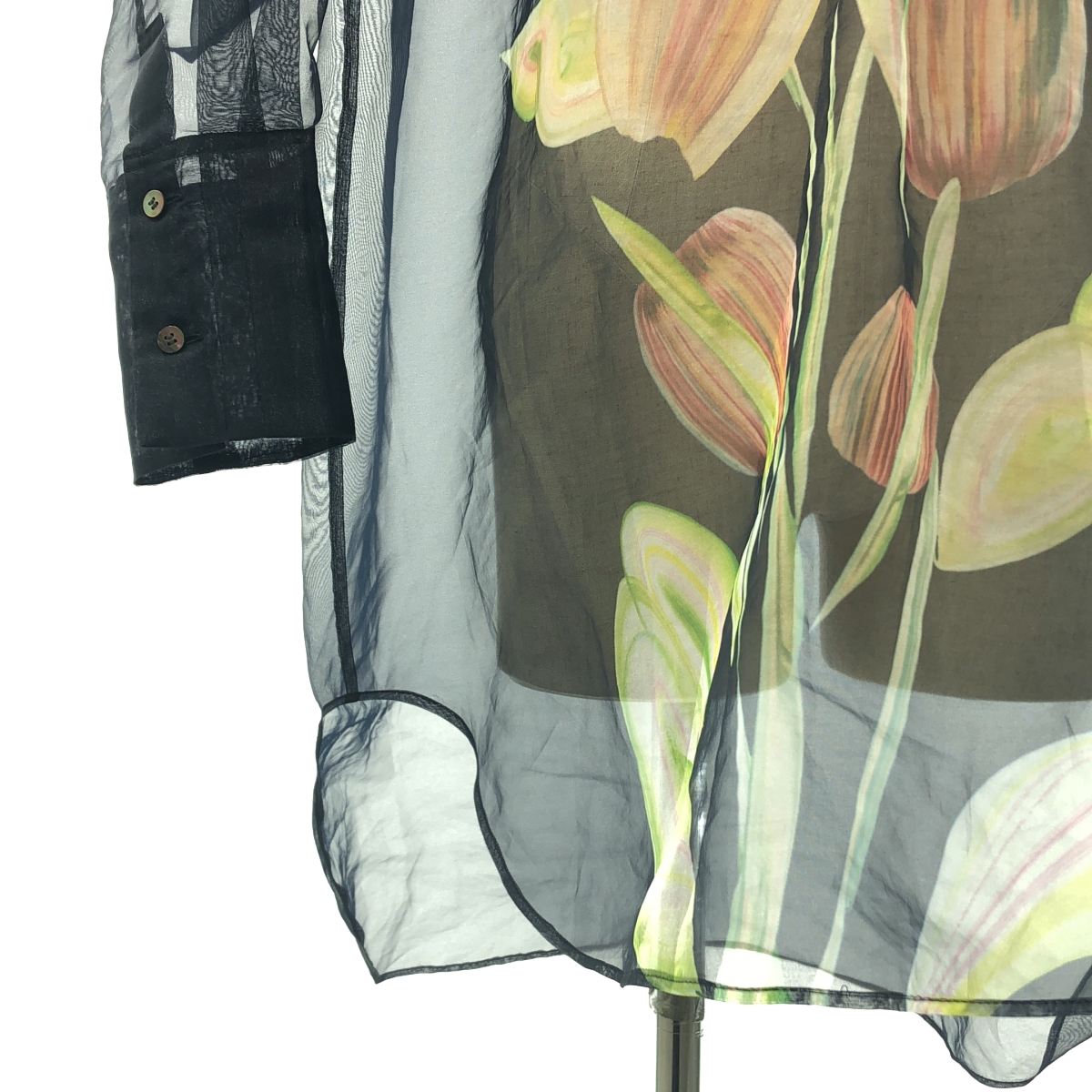 TELMA / テルマ Printed Sheer Pullover / 総柄 オーバーシルエット シアー シャツ ブラウス