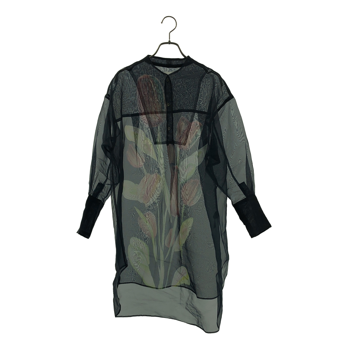 TELMA / テルマ Printed Sheer Pullover / 総柄 オーバーシルエット シアー シャツ ブラウス