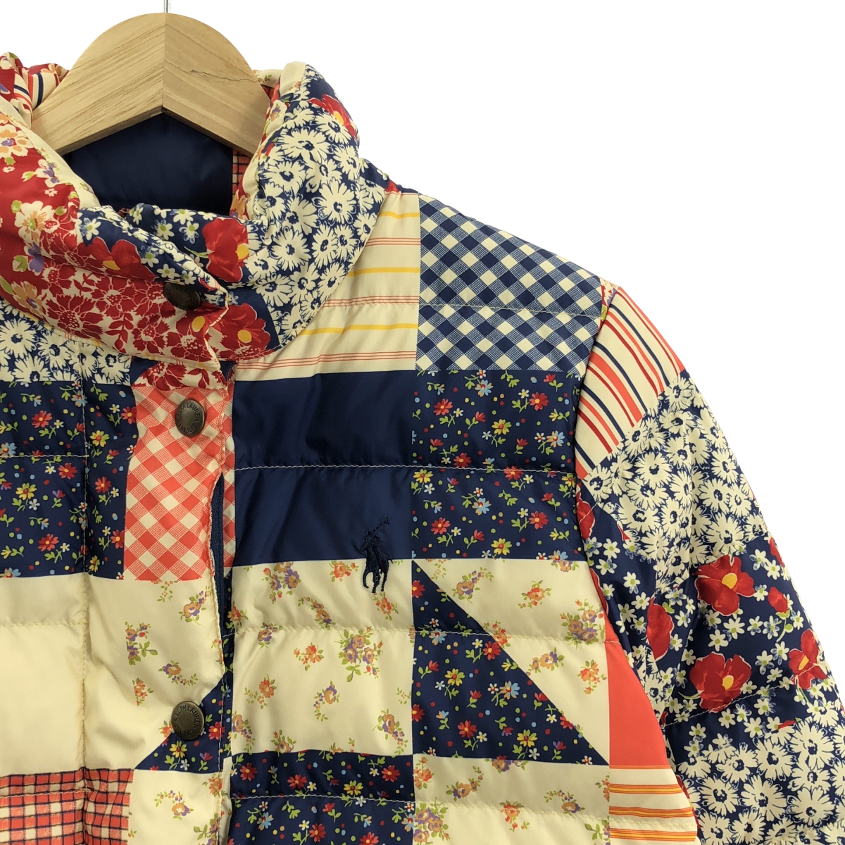 POLO RALPH LAUREN / ポロラルフローレン パッチワーク フラワープリント ダウンジャケット