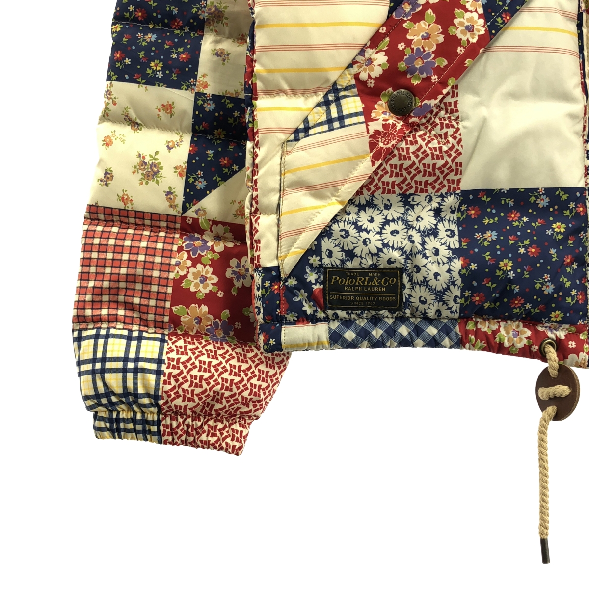 POLO RALPH LAUREN / ポロラルフローレン パッチワーク フラワープリント ダウンジャケット