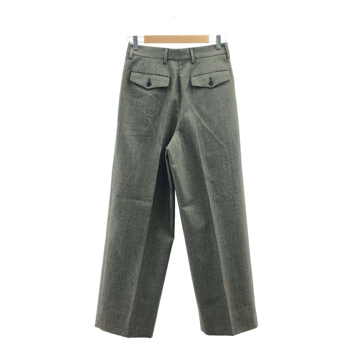 DRIES VAN NOTEN / ドリスヴァンノッテン 千鳥格子タック ウール ワイドパンツ