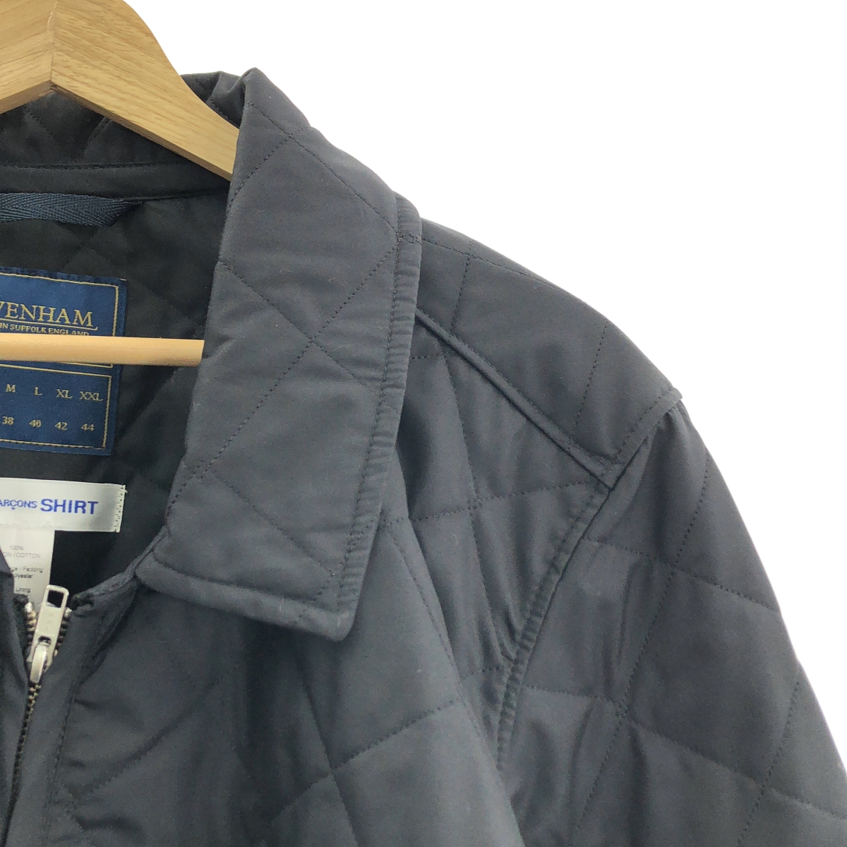 COMME des GARCONS SHIRT / コムデギャルソンシャツ × LAVENHAM / ラベンハム アシンメトリー キルティング ジャケット