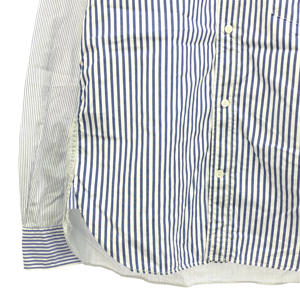 COMME des GARCONS HOMME / コムデギャルソンオム クレイジー切替 ストライプ コットン シャツ