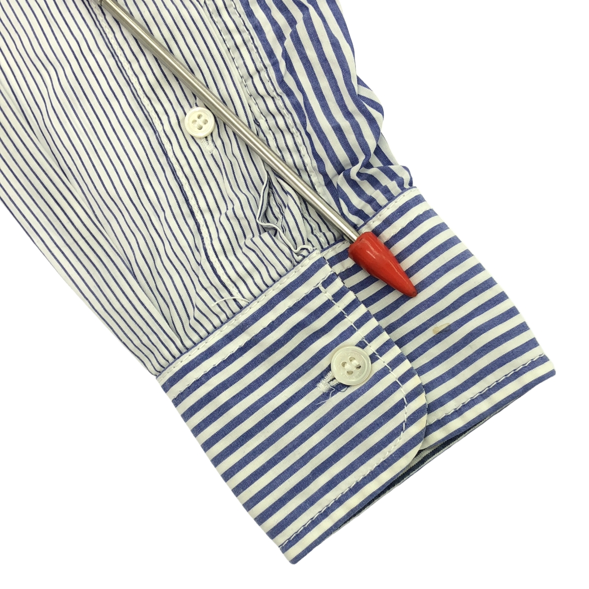 COMME des GARCONS HOMME / コムデギャルソンオム クレイジー切替 ストライプ コットン シャツ