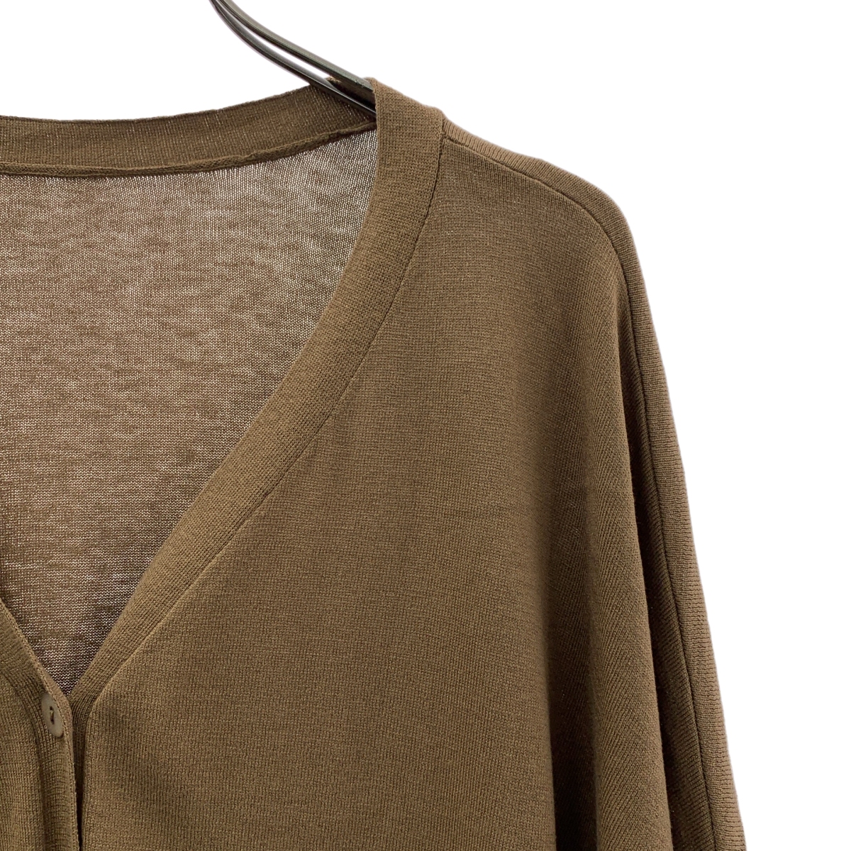 None / DRESS HERSELF / ドレスハーセルフ シルク コットン オーバーシルエット ニット カーディガン