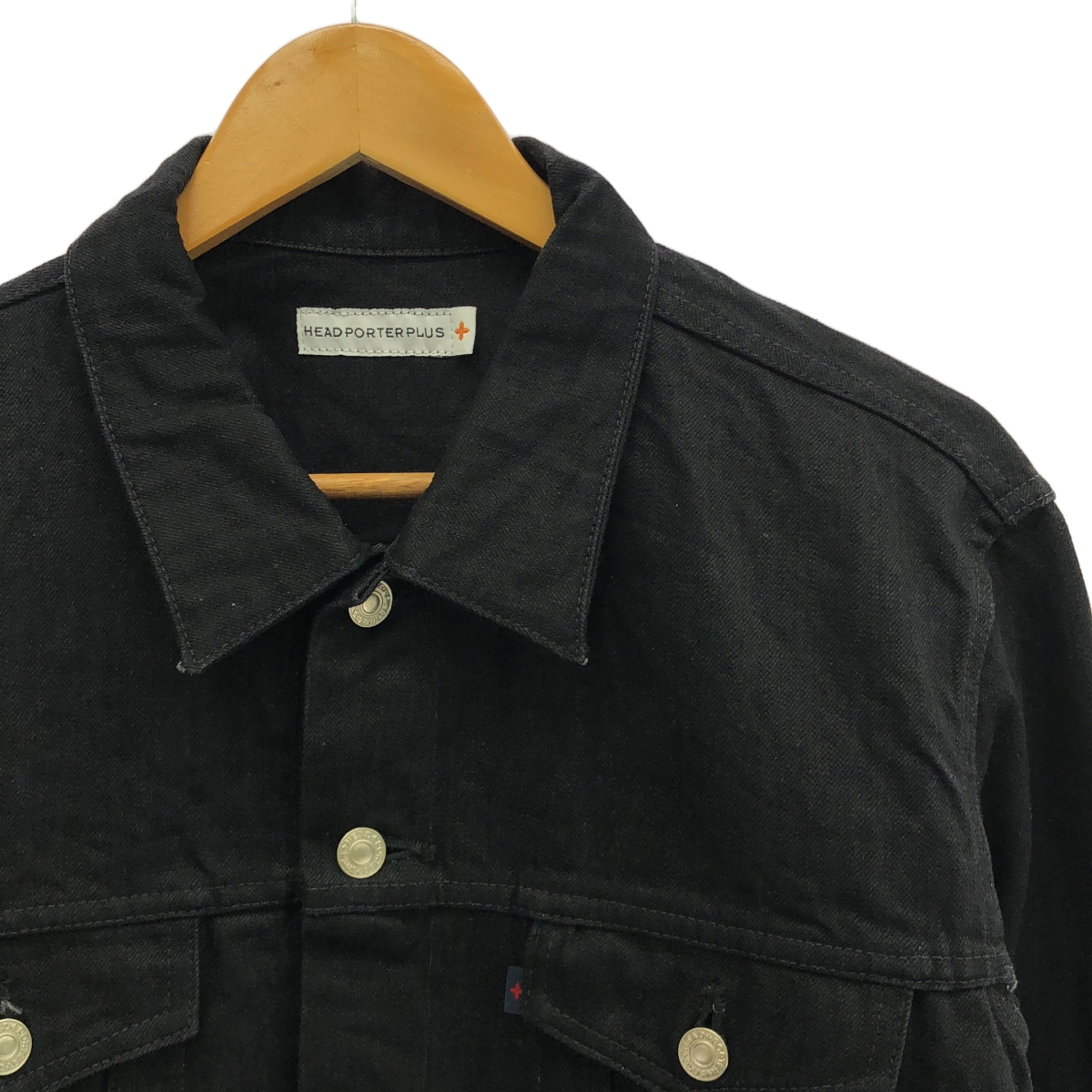 HEAD PORTER PLUS / ヘッドポータープラス 3rdタイプ ブラック デニム ジャケット