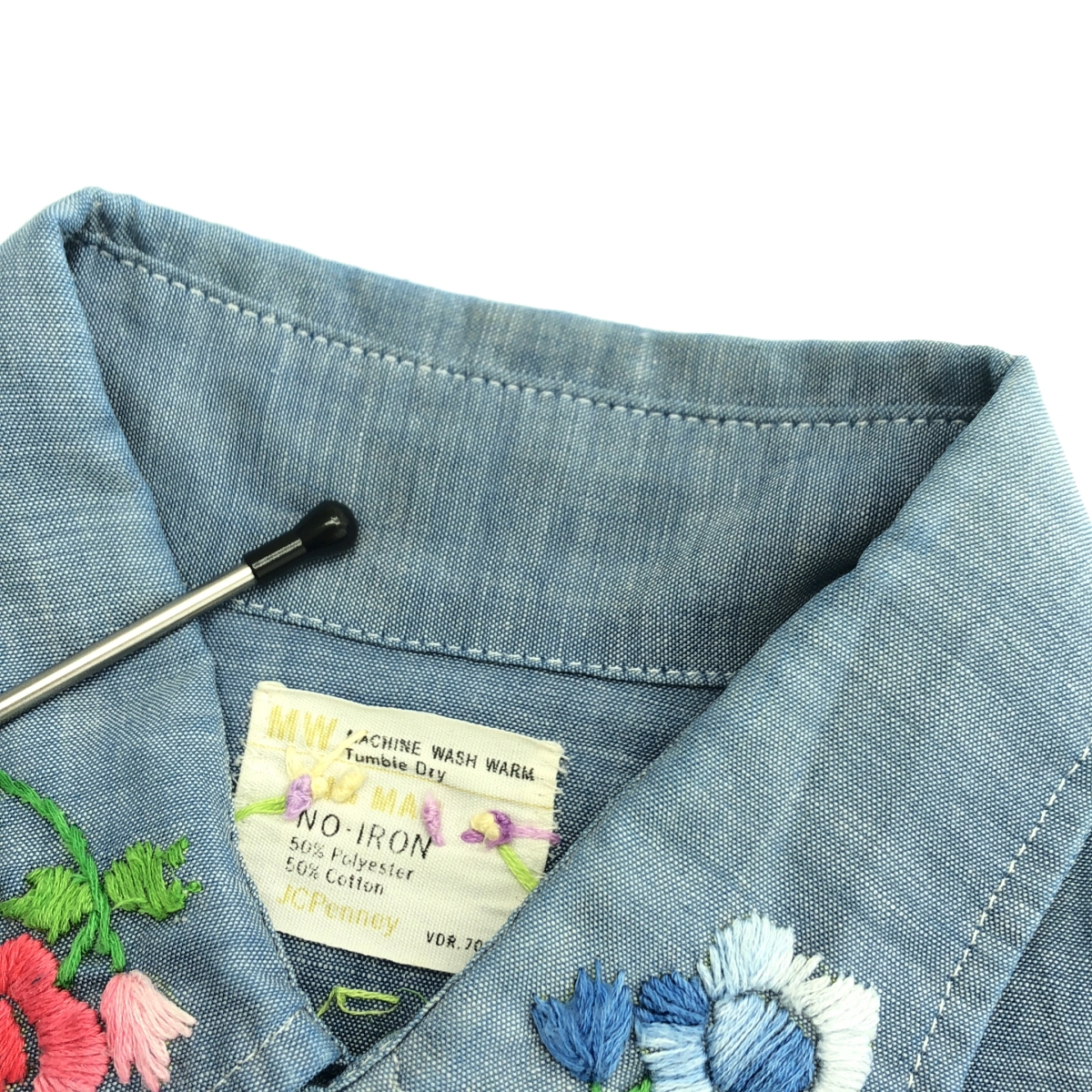 VINTAGE / ヴィンテージ古着 J.C.Penney BIG MAC / ジェイシーペニー ビッグマック エンブロイダリー シャンブレー シャツ