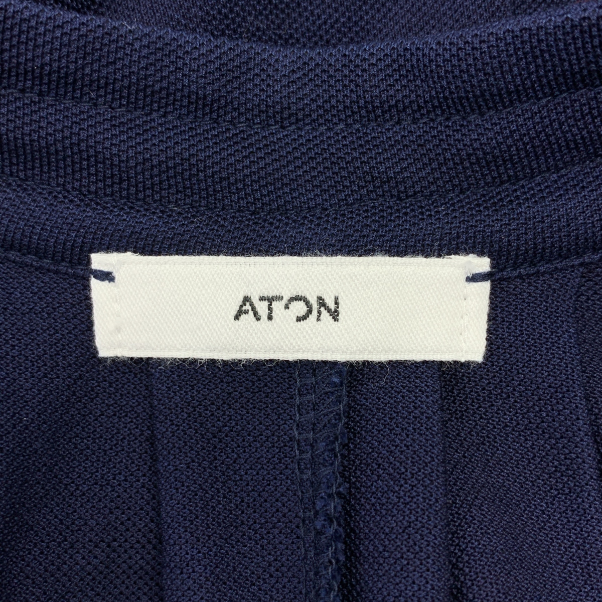 ATON / エイトン メッシュ ノースリーブ ワンピース