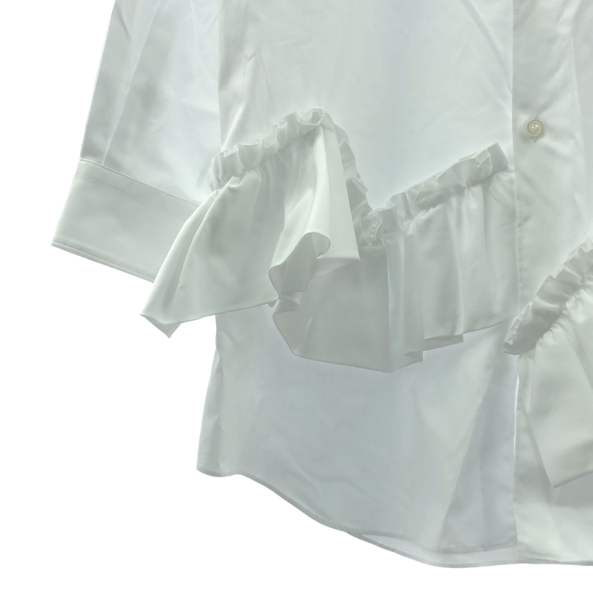 COMME des GARCONS COMME des GARCONS / コムコム フリル ドッキング ロングシャツ ブラウス