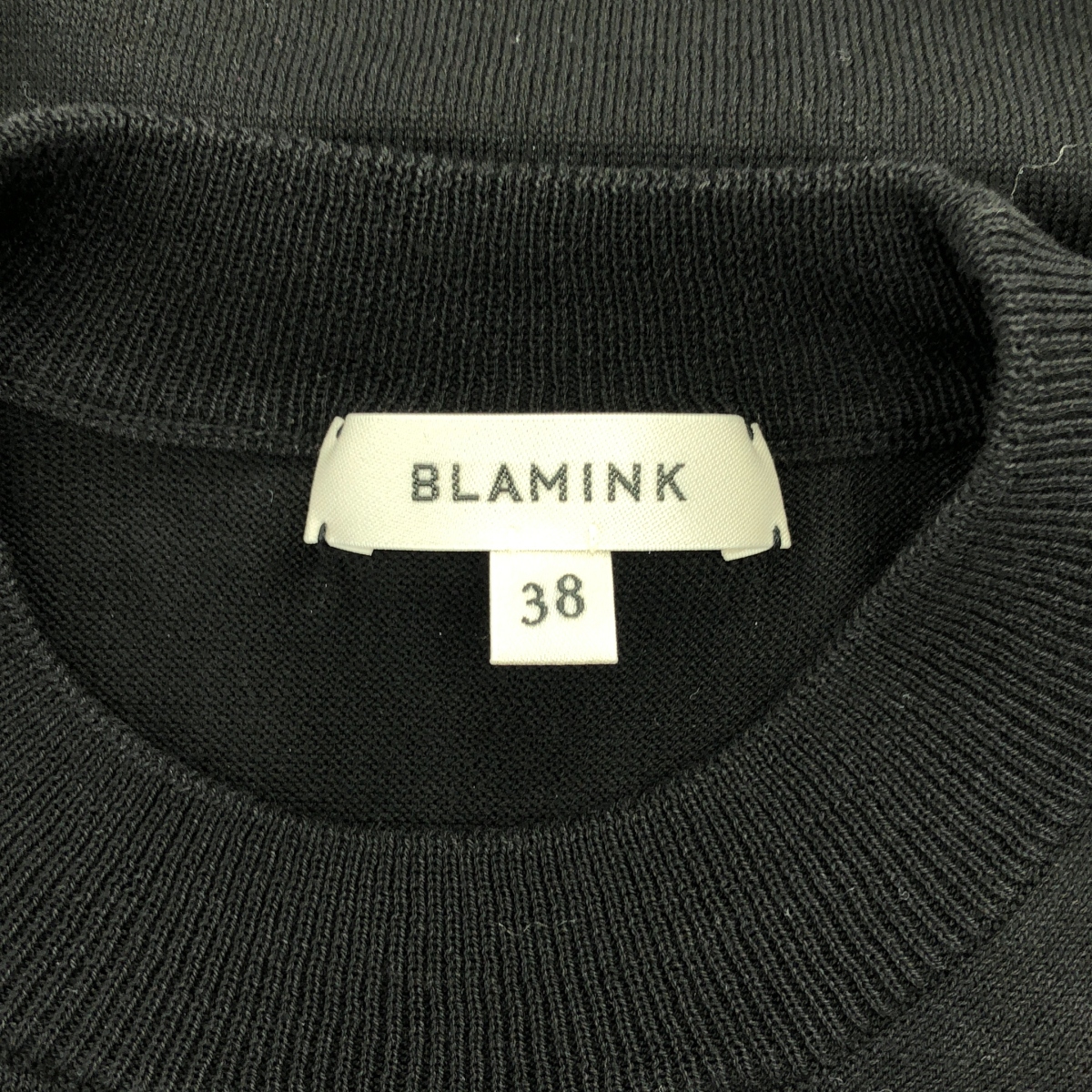 BLAMINK / ブラミンク コットン スリット クルーネック サマーニット