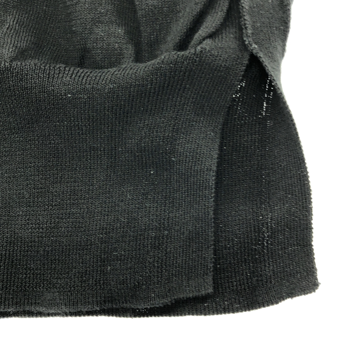 BLAMINK / ブラミンク コットン スリット クルーネック サマーニット