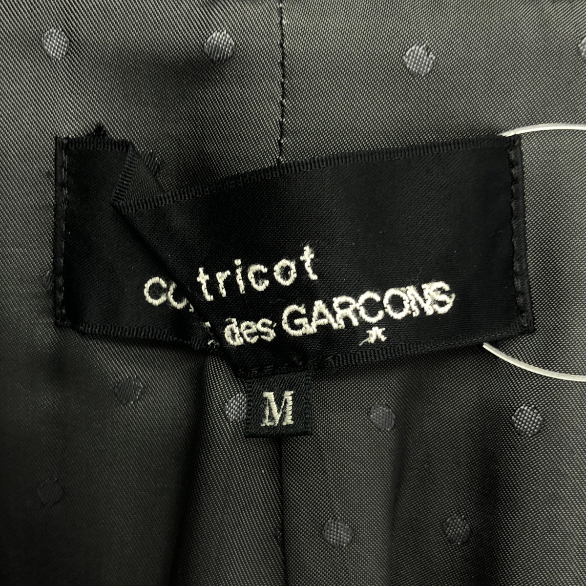 tricot COMME des GARCONS / トリココムデギャルソン ウール シングル チェスターコート / ドット総裏地