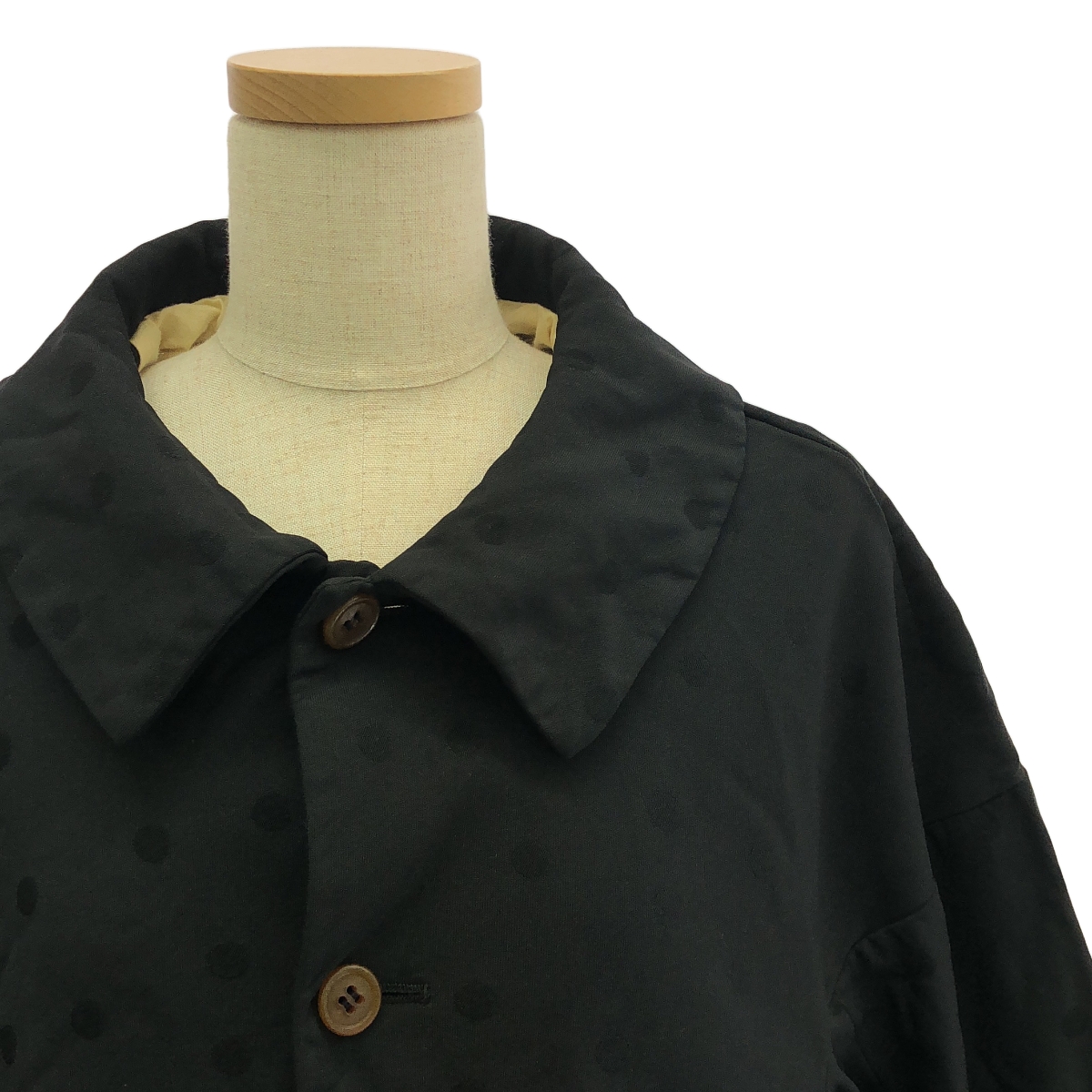 COMME des GARCONS COMME des GARCONS / コムコム ポリエステル 縮絨 変形 ドット ジャガード パッチ ジャケット / 総裏地