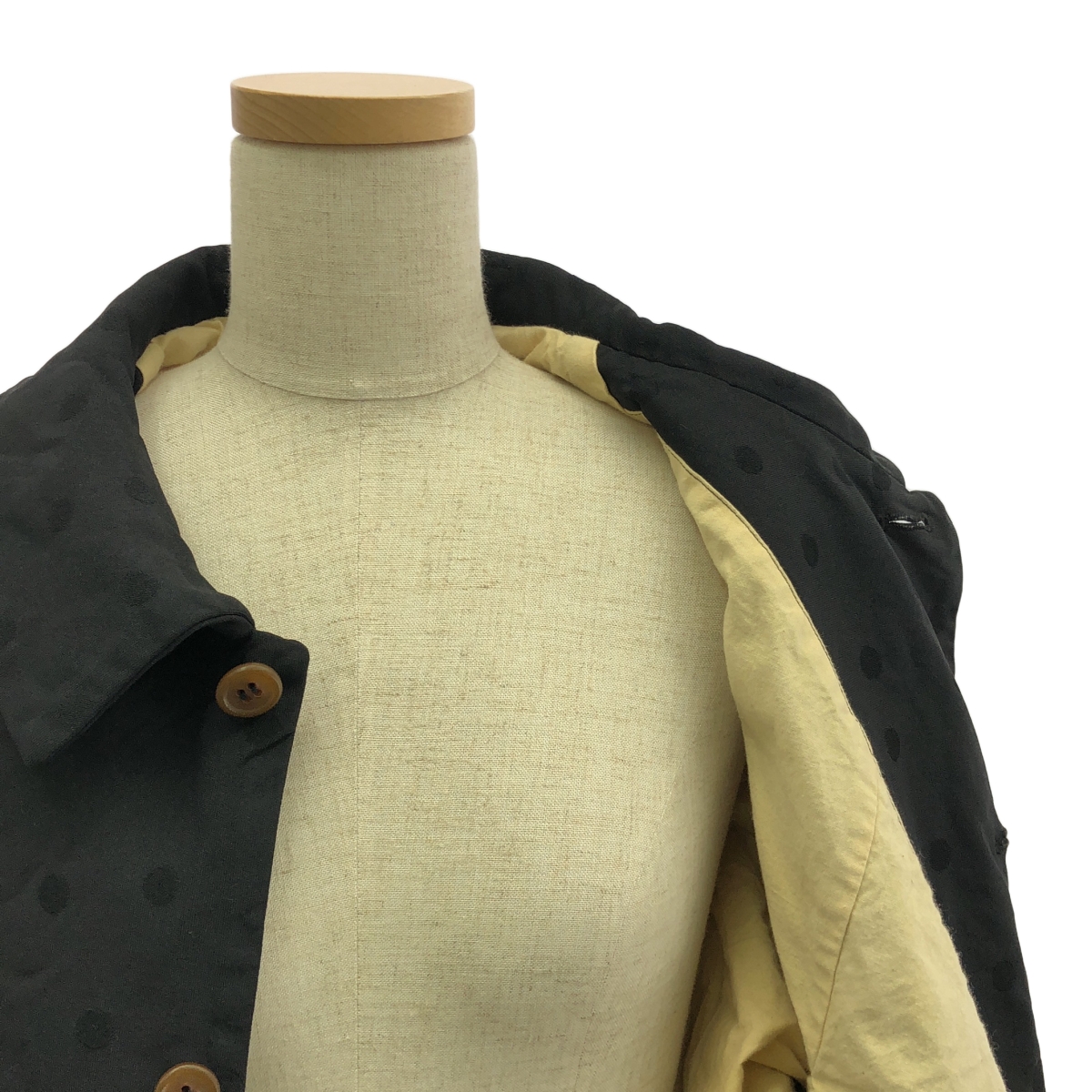 COMME des GARCONS COMME des GARCONS / コムコム ポリエステル 縮絨 変形 ドット ジャガード パッチ ジャケット / 総裏地