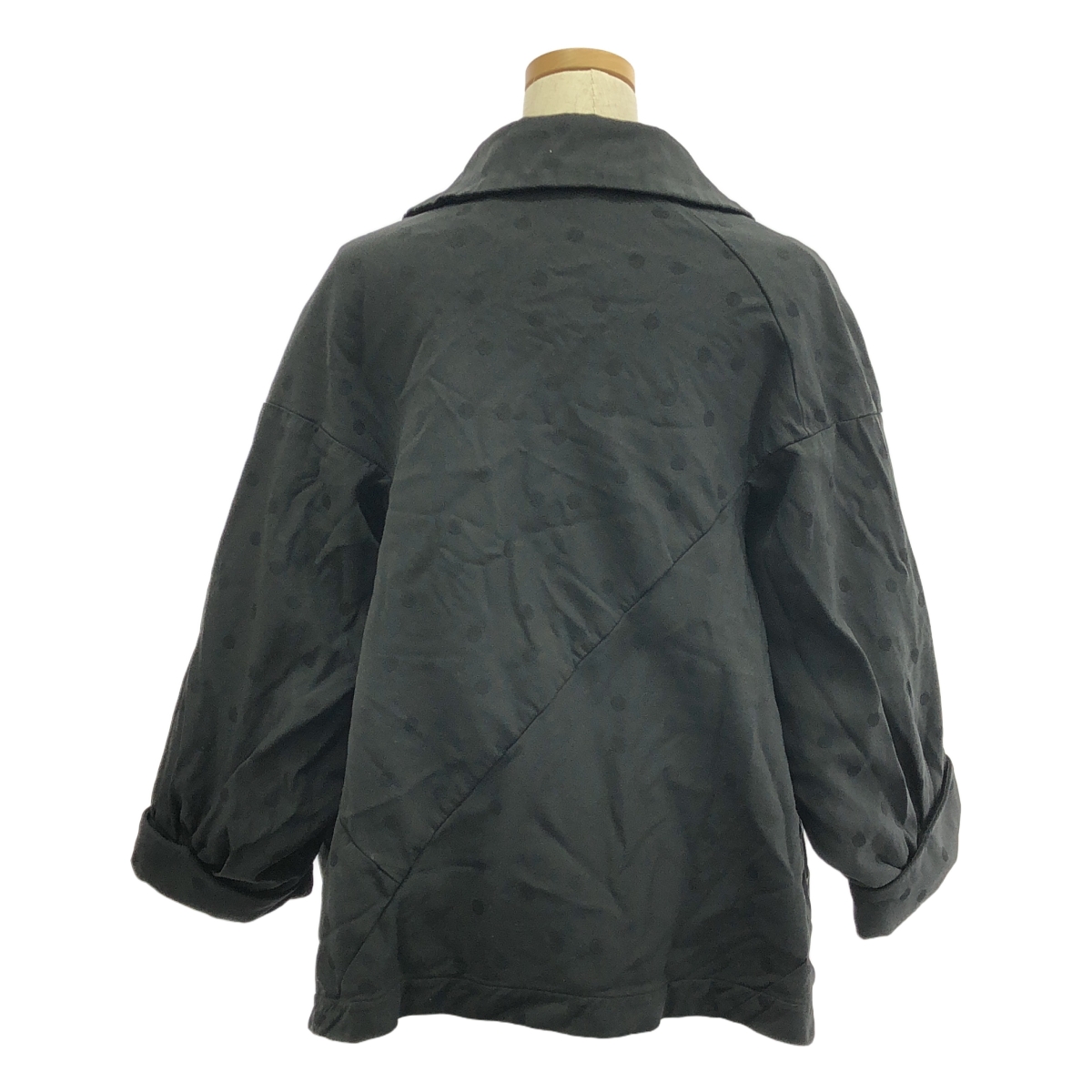 COMME des GARCONS COMME des GARCONS / コムコム ポリエステル 縮絨 変形 ドット ジャガード パッチ ジャケット / 総裏地