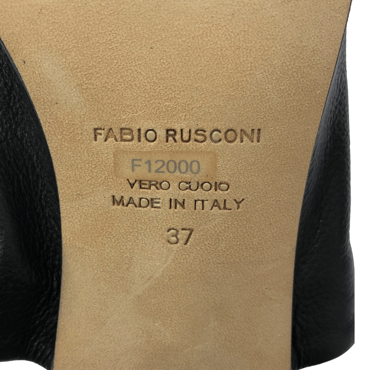 Fabio Rusconi / ファビオルスコーニ レザー スクエアトゥ チャンキーヒール サンダル