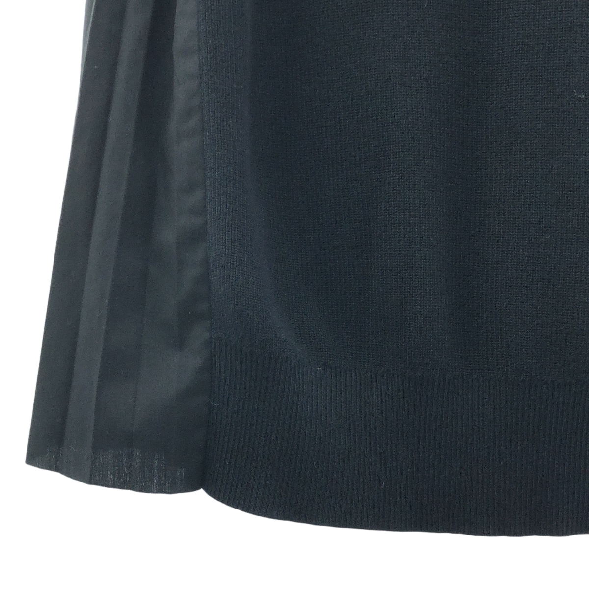sacai / サカイ コットン プリーツ ドッキング ニット
