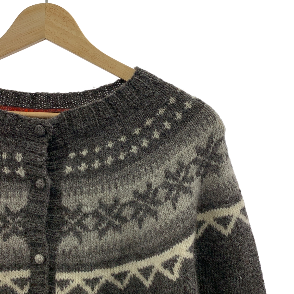 DANIELA GREGIS / ダニエラグレジス ウール ノルディック クルーネック ニットカーディガン