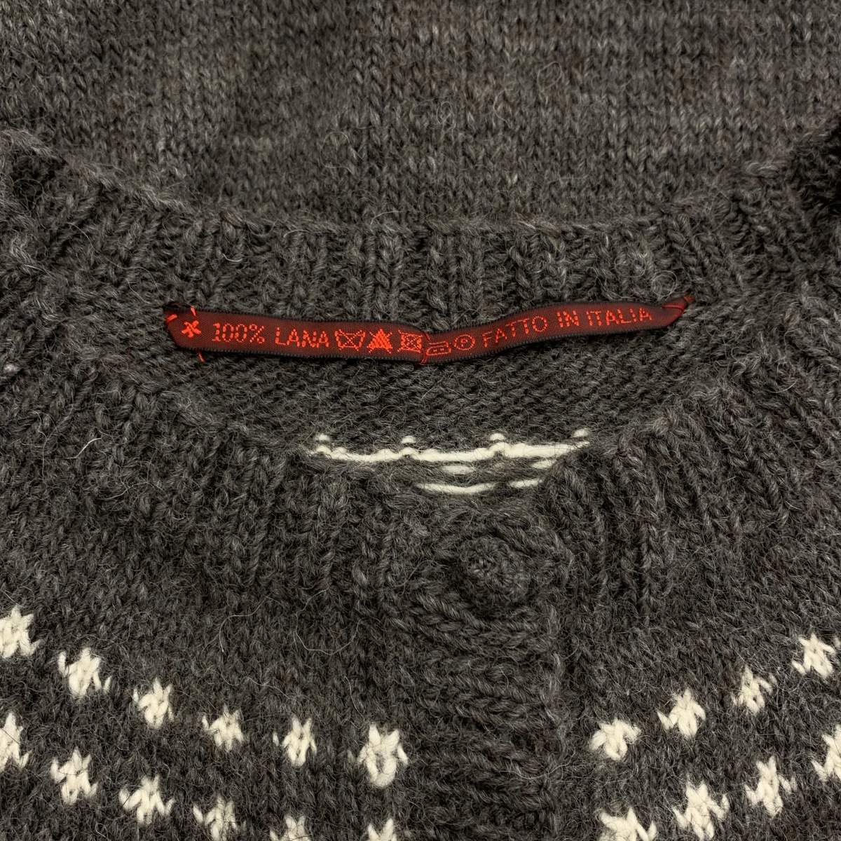 DANIELA GREGIS / ダニエラグレジス ウール ノルディック クルーネック ニットカーディガン