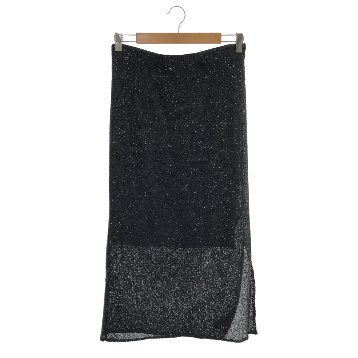 AP STUDIO / エーピーストゥディオ スリット ブリリアントスカート / ペチコート付き