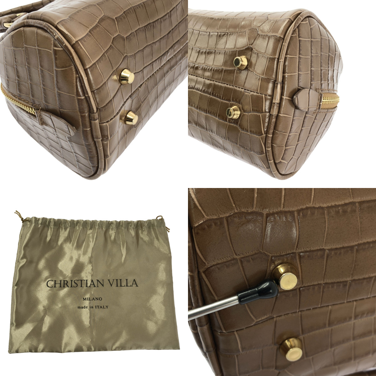 その他 2way クロコ型押し ミニ ハンド ショルダーバッグ