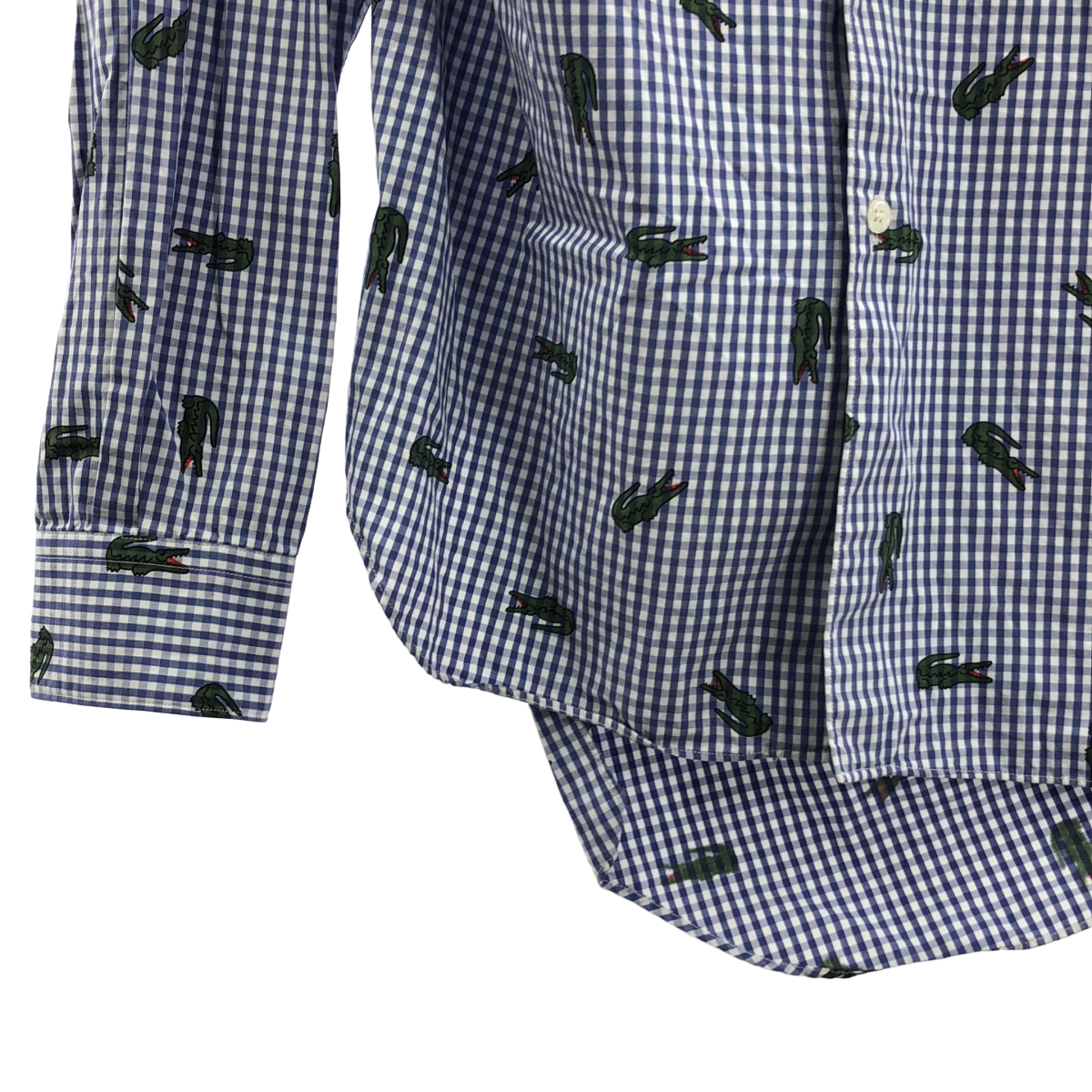 COMME des GARCONS SHIRT / コムデギャルソンシャツ × LACOSTE / ラコステ ギンガムチェック 総柄 変形 ねじれ シャツ