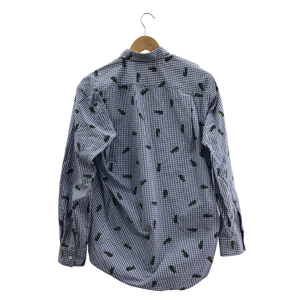 COMME des GARCONS SHIRT / コムデギャルソンシャツ × LACOSTE / ラコステ ギンガムチェック 総柄 変形 ねじれ シャツ