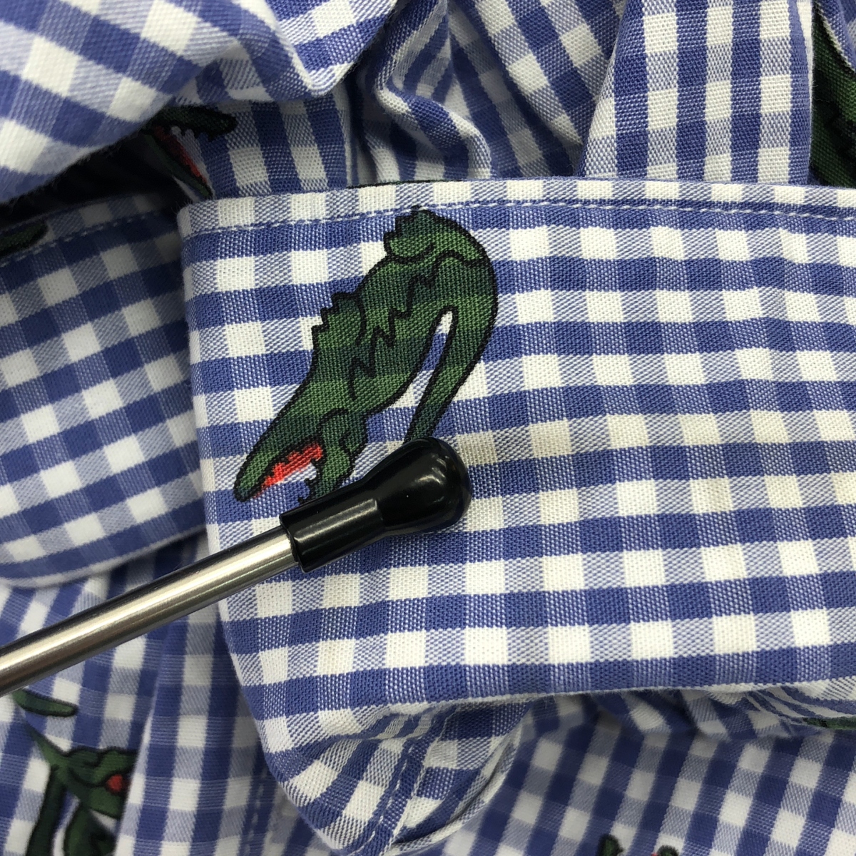 COMME des GARCONS SHIRT / コムデギャルソンシャツ × LACOSTE / ラコステ ギンガムチェック 総柄 変形 ねじれ シャツ