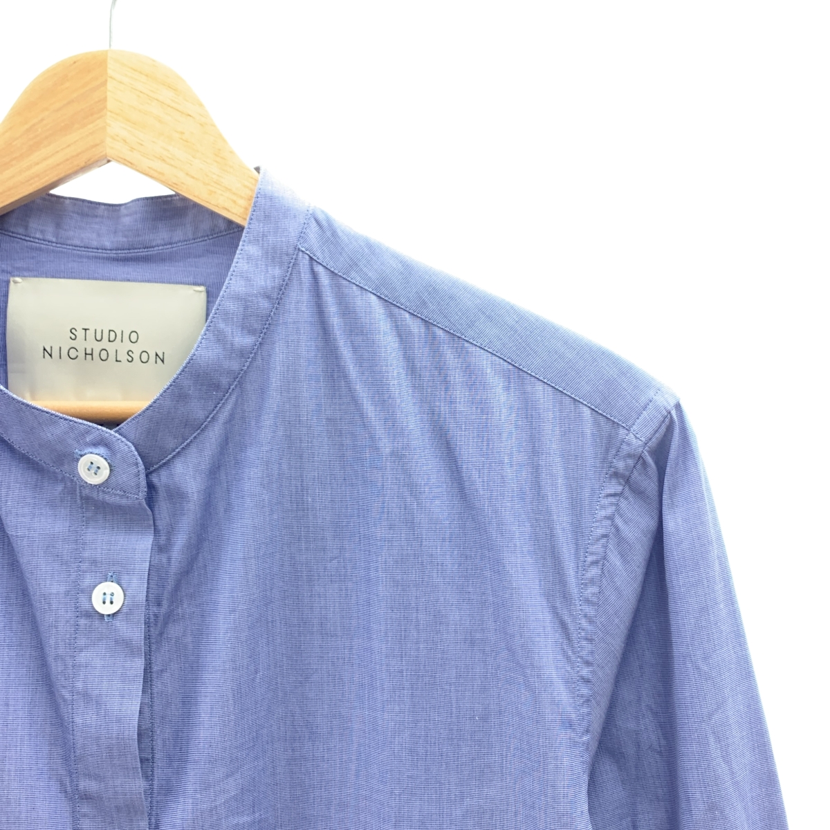 Studio Nicholson / スタジオニコルソン CHAPO SHIRT / バンドカラー ロング シャツ