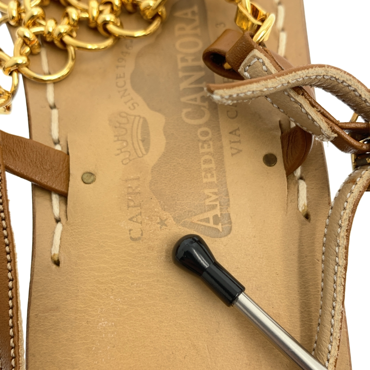 その他 カプリ レザー ストラップ サンダル