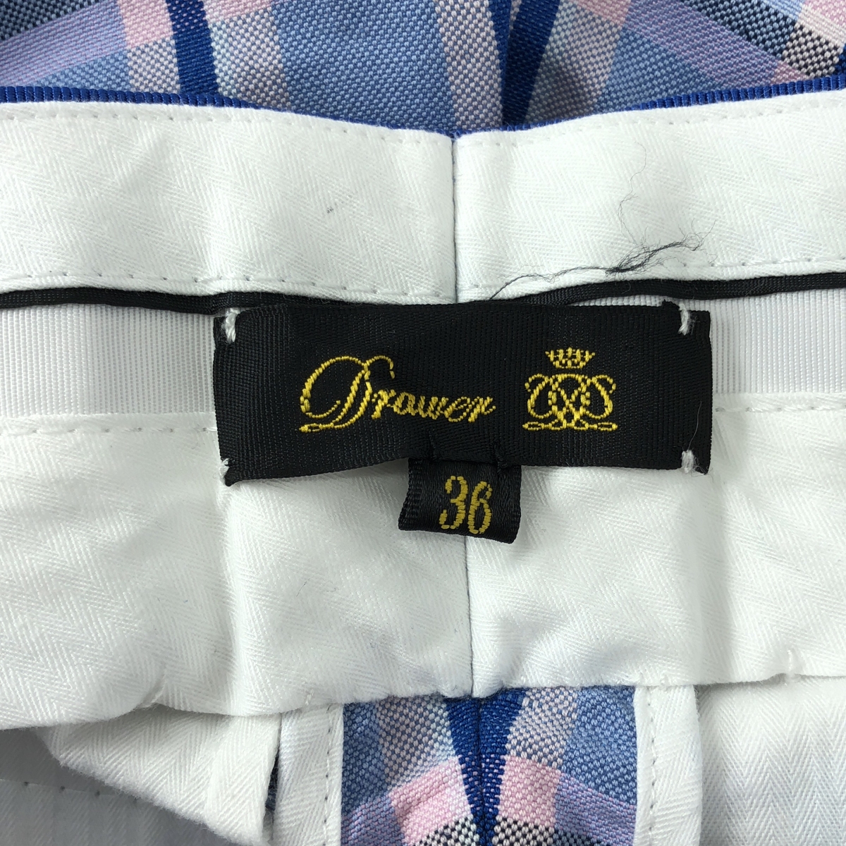 Drawer / ドゥロワー ナナコ織チェックベーシックパンツ