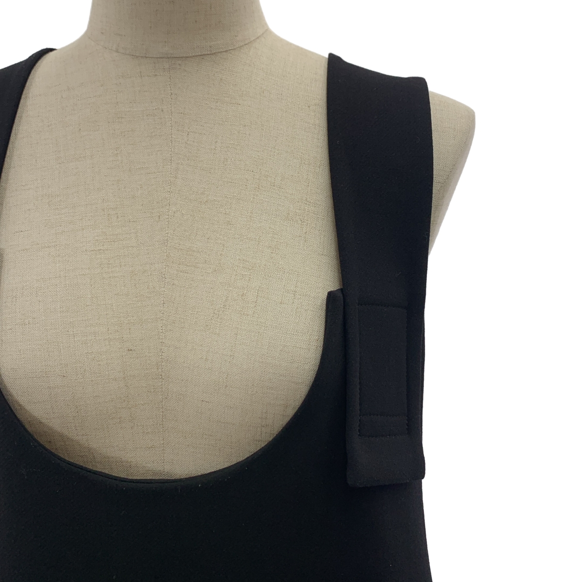 ENFOLD / エンフォルド ダブルクロス ヘムドレープ ジャンパー スカート