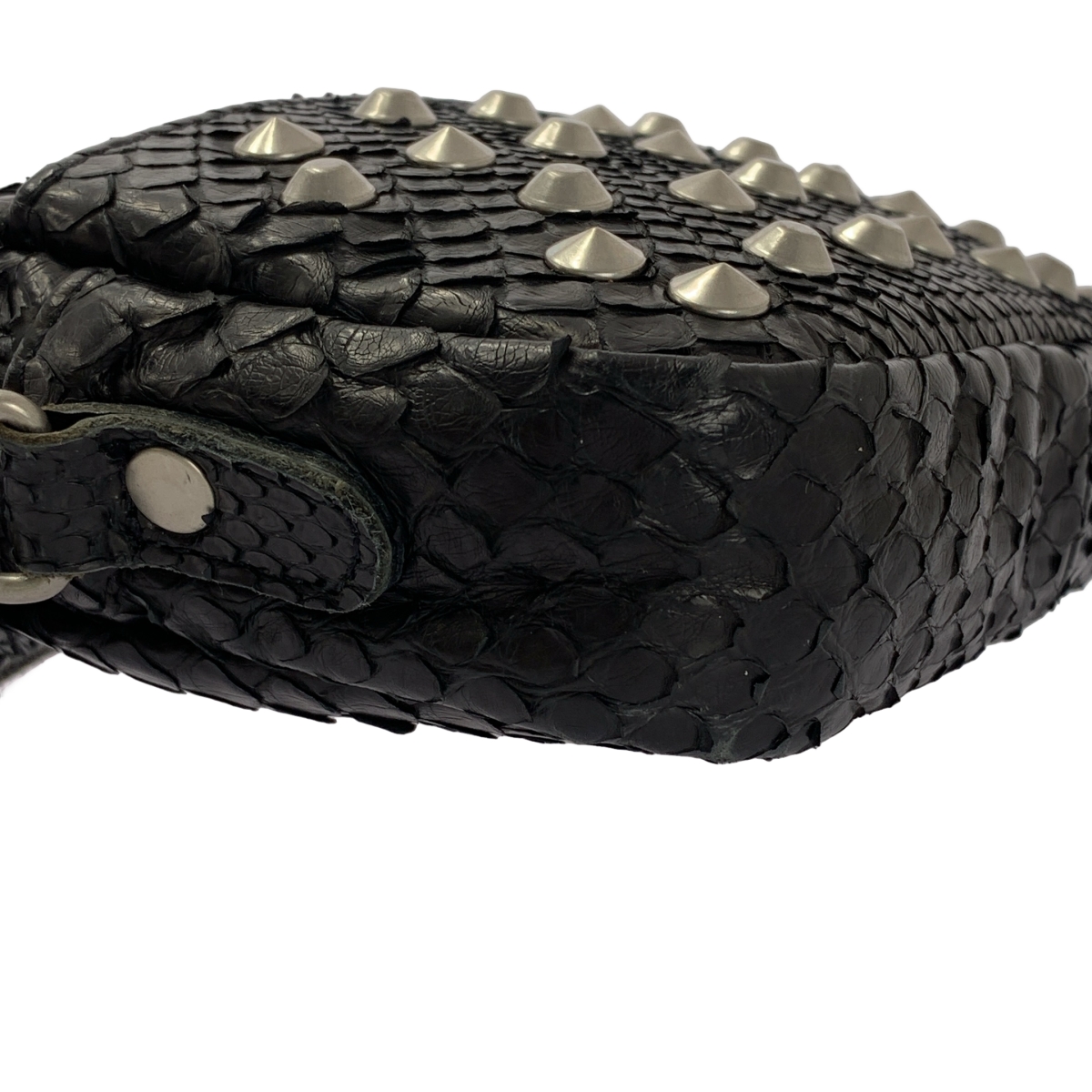 JUNYA WATANABE COMME des GARCONS / ジュンヤワタナベ 蛇革 パイソン レザー スタッズ 装飾 ハンドバッグ ポーチ