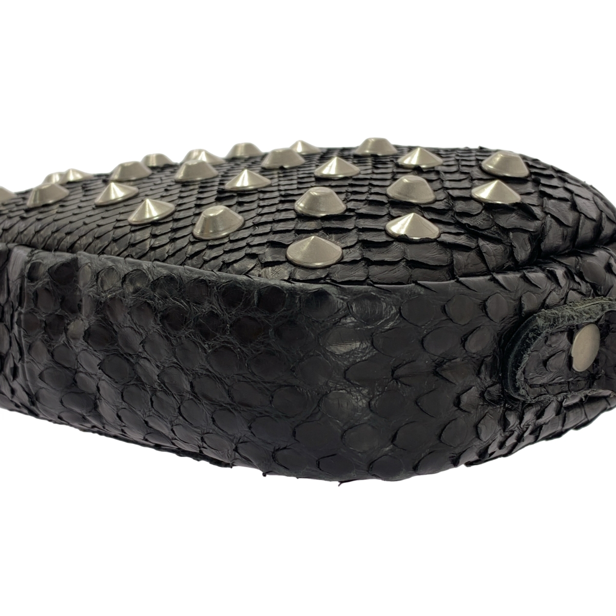 JUNYA WATANABE COMME des GARCONS / ジュンヤワタナベ 蛇革 パイソン レザー スタッズ 装飾 ハンドバッグ ポーチ