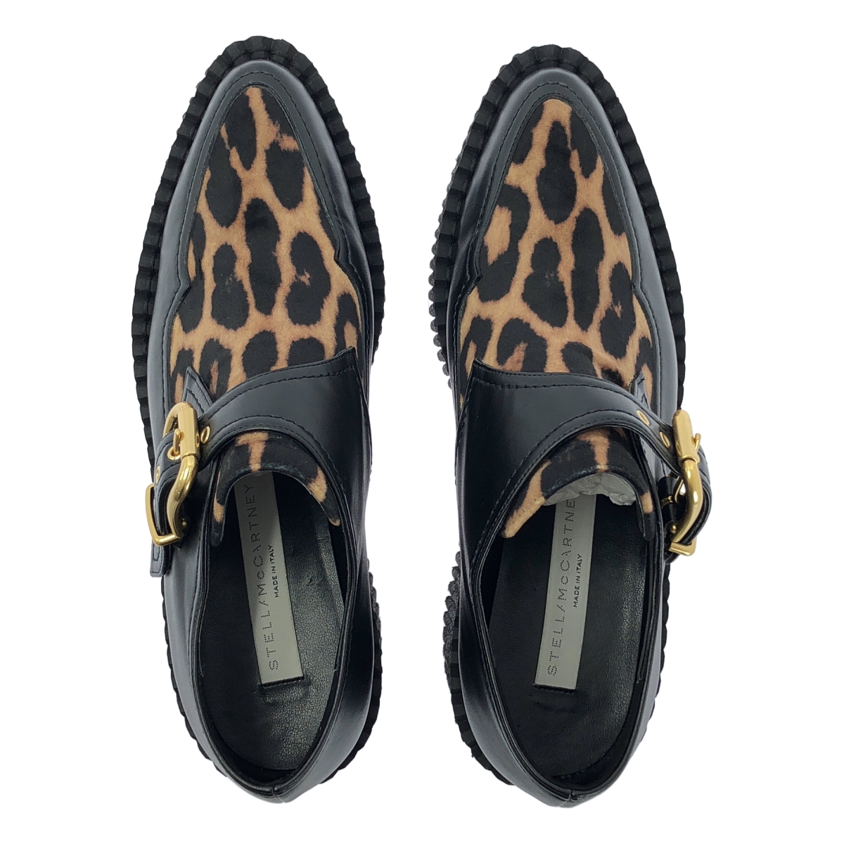 STELLA McCARTNEY / ステラマッカートニー レザー レオパードプラットフォームシューズ