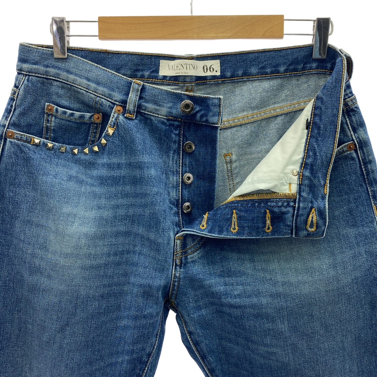 VALENTINO / ヴァレンティノ スタッズ ストレート デニムパンツ