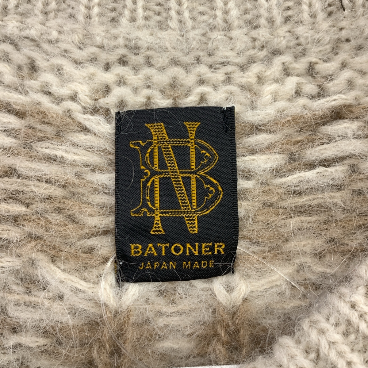 BATONER / バトナー MOHAIR NORDIC CREW NECK / モヘヤ ウール ノルディック セーター ニット
