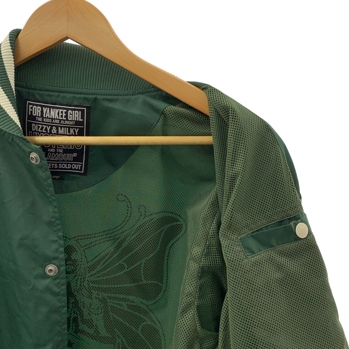 HYSTERIC GLAMOUR / ヒステリックグラマー LEVITATED GIRL / リブショールカラーコーチジャケット / メッシュ総裏地