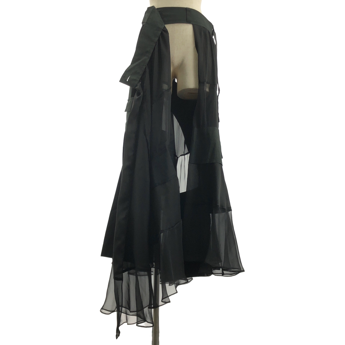 sacai / サカイ パッチワーク シアー フレア ラップ スカート