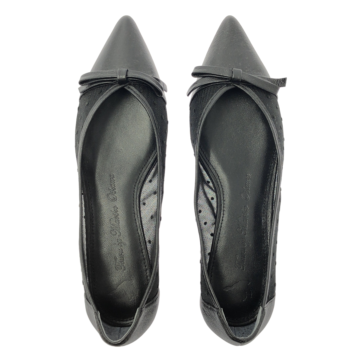 TSURU by Mariko Oikawa / ツルバイマリコオイカワ ポインテッドトゥ メッシュ ドット パンプス