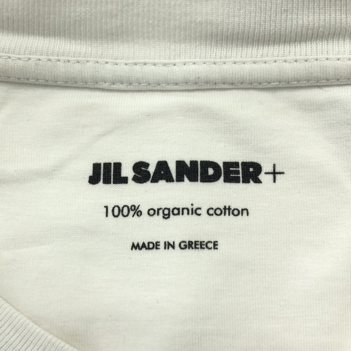 JIL SANDER+ / ジルサンダープラス ロゴパッチ付き クルーネック オーガニック コットン Tシャツ カットソー