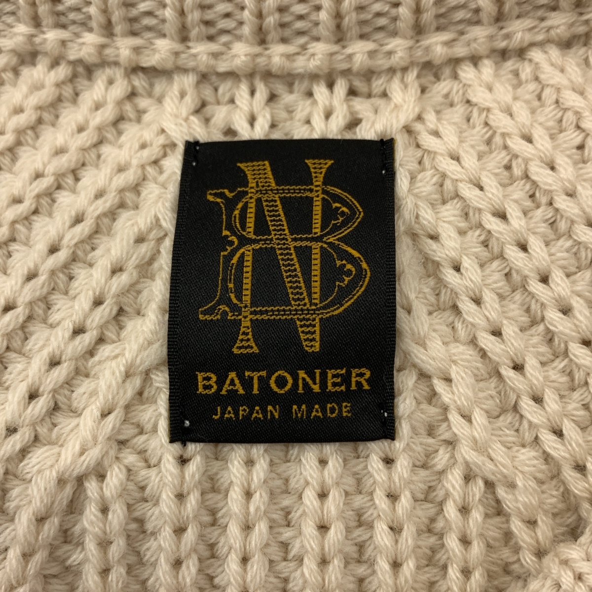 BATONER / バトナー SIGNATURE CREW NECK / シグネチャー5ゲージウールクルーネックニット セーター