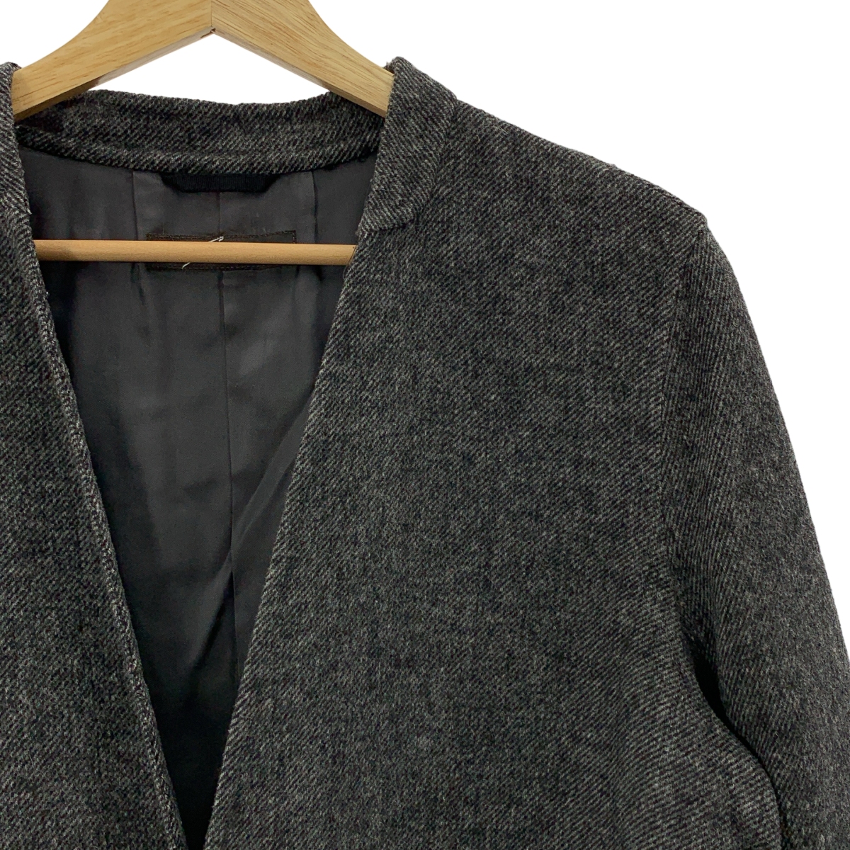 その他 ノーカラー ベルテッド コート