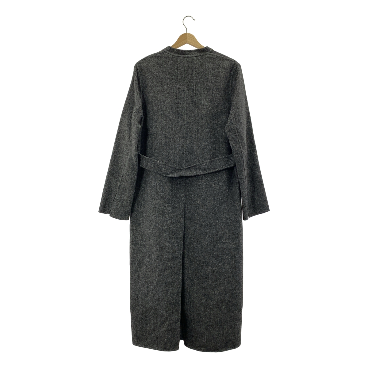 その他 ノーカラー ベルテッド コート