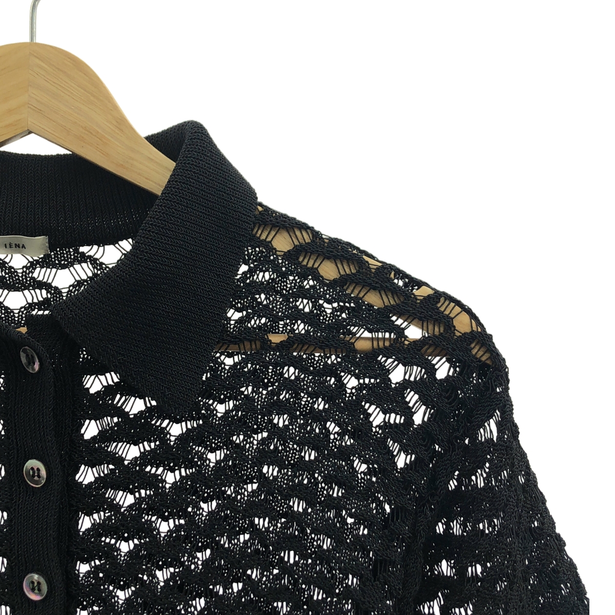 IENA / イエナ コットン ナイロン メッシュ ポロシャツ