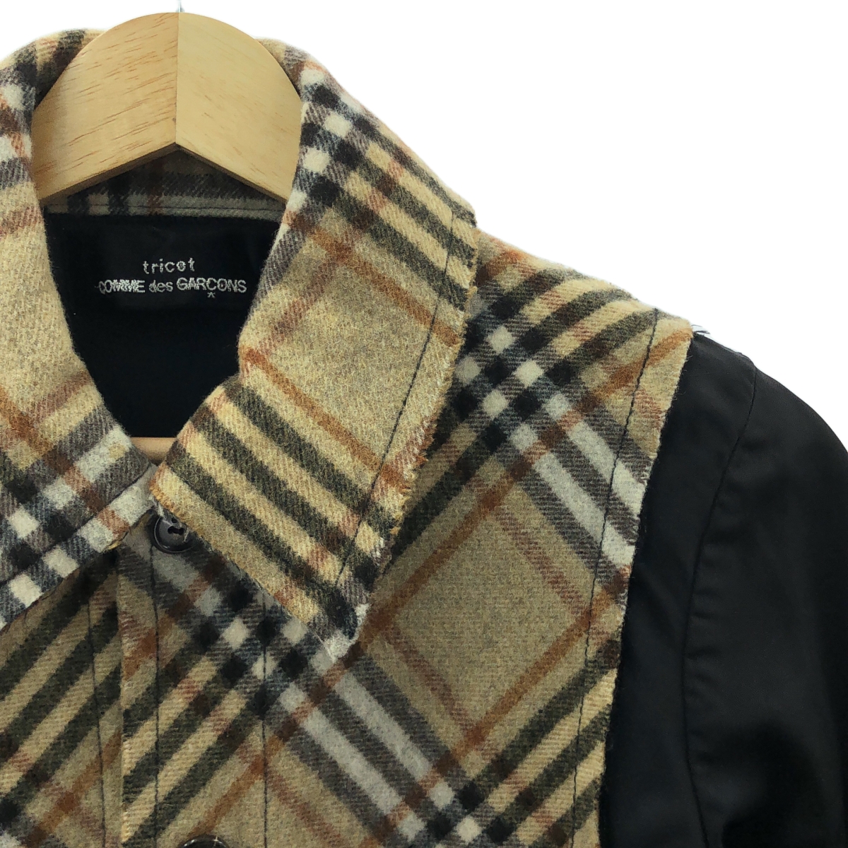 tricot COMME des GARCONS / トリココムデギャルソン ウール 異素材 切替 断ち切り インサイドアウト ジャケット