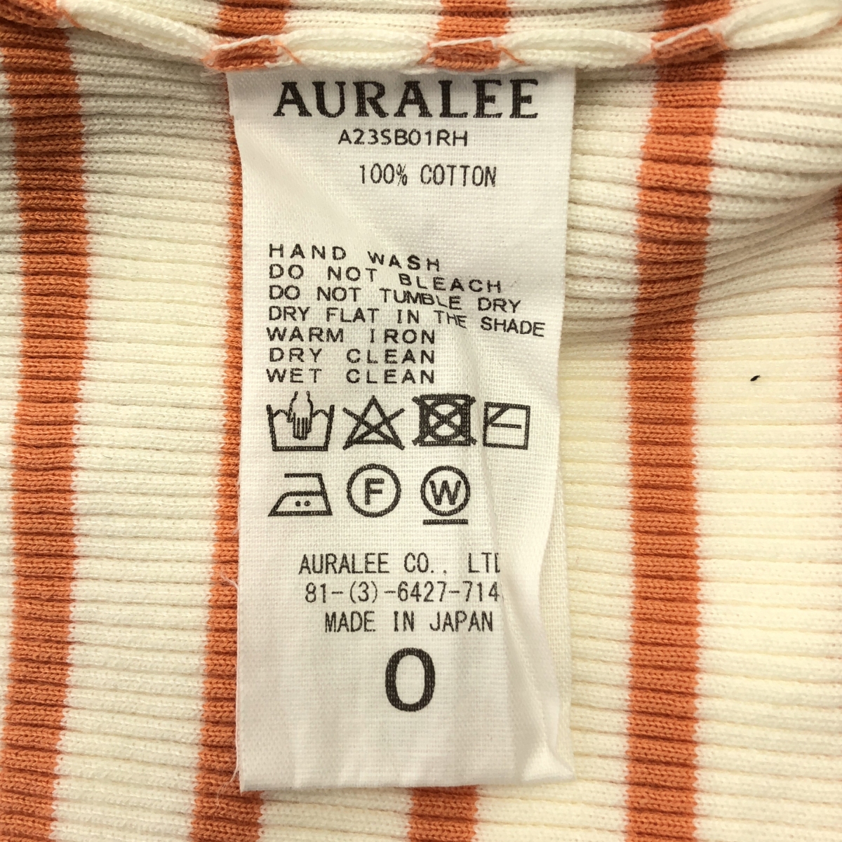 AURALEE / オーラリー Ron Herman別注 RIB BOAT NECK L/S TEE ニット